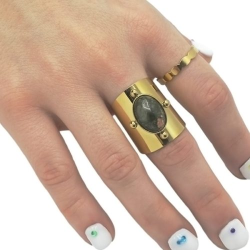 Anillo Ondine Acero Quirúrgico Dorado
