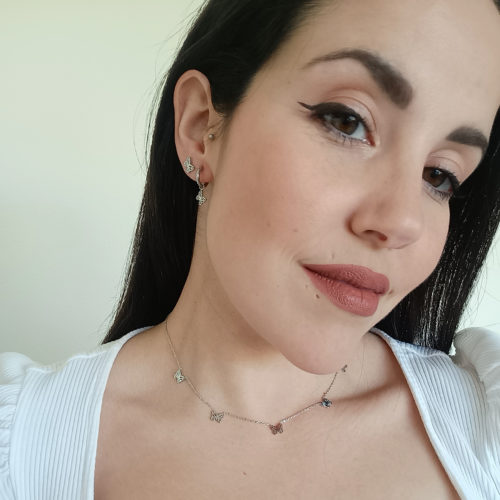 Collar para Mujer Pequeñas Mariposas Acero Ingrid