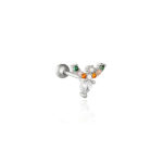Piercing Suelto Color Plata Satya con Circonitas