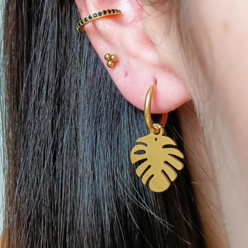 PENDIENTES MILIANI ACERO DORADO