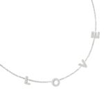 Collar de Acero Kiara Cadena y Letras Love