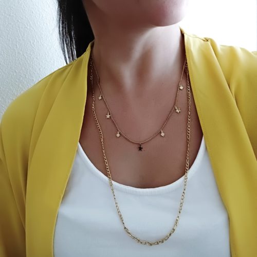 Collar para mujer ANTARES de Acero Quirúrgico Dorado