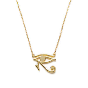 Collar Ojo de Horus en Plata de Ley con Baño de Oro