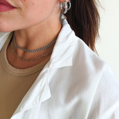 Collar de Eslabones en Acero Karine