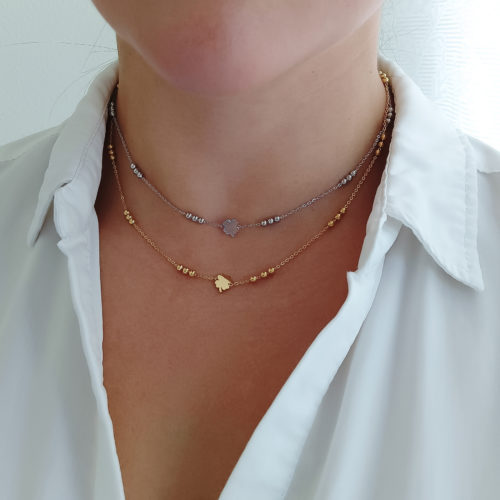 Collar para mujer YARELY de acero quirúrgico dorado
