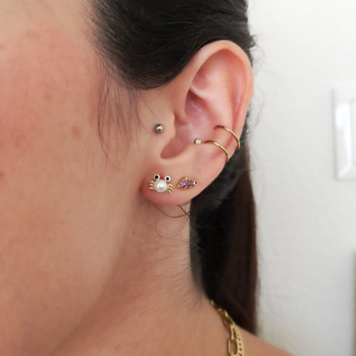 Pendientes Cordelia Oro con Perla Cultivada