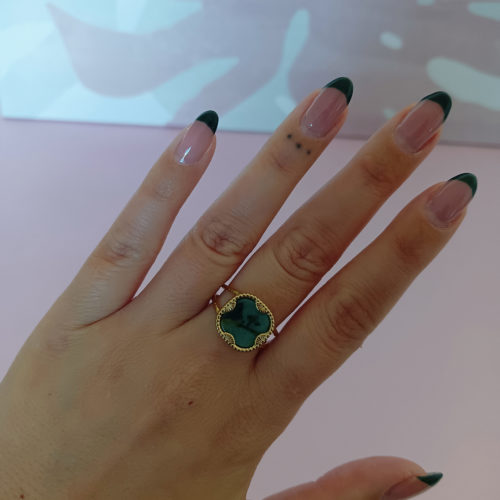 Anillo ARIANA Acero Quirúrgico Dorado (baño Oro 18K)
