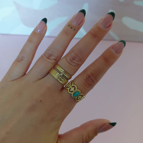 Anillo para Mujer Ajustable EIRINI Acero Dorado