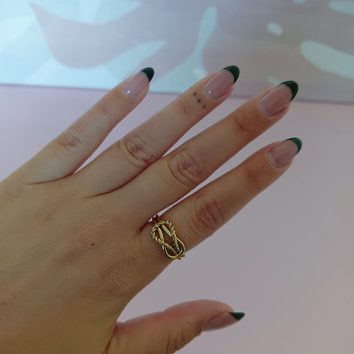 Anillo ajustable para Mujer FREYA Acero Dorado