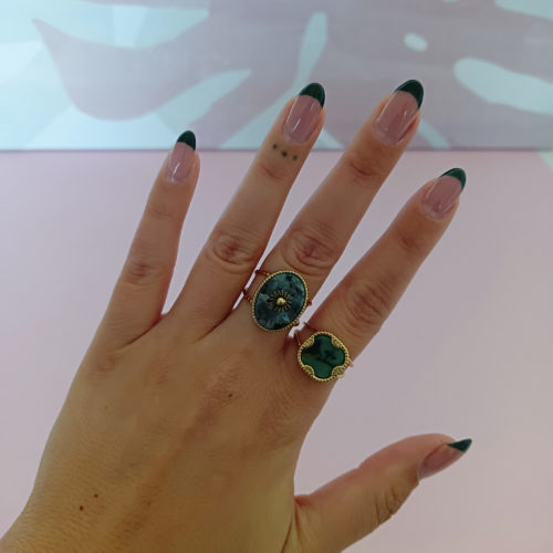 Anillo para Mujer Ajustable SERENA Acero Quirúrgico Dorado