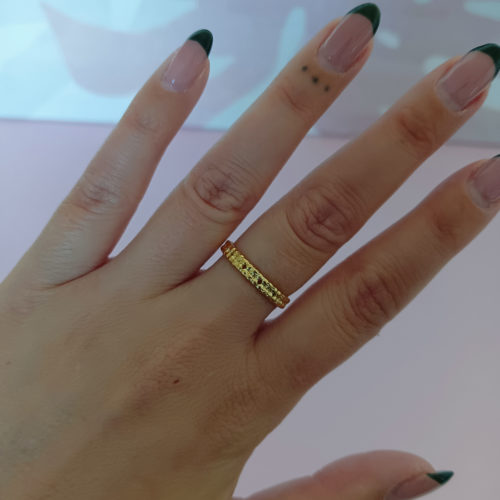 Anillo CECILE Acero Dorado para Mujer
