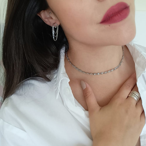 Collar para Mujer Zoe en Acero Quirúrgico Básico Circular