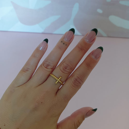 Anillo CHLOE en Acero quirúrgico dorado para mujer