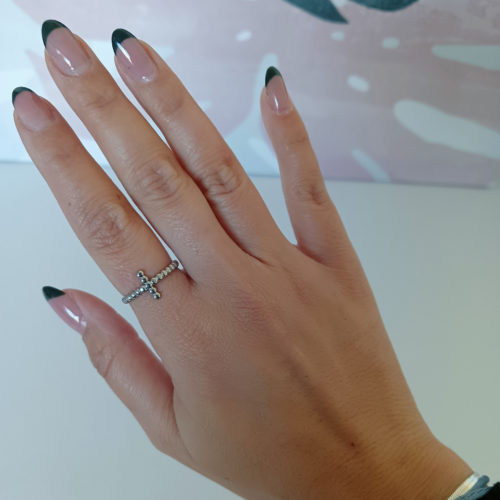 Anillo CHLOE ajustable en acero quirúrgico para mujer