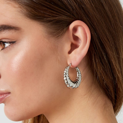 Pendientes de Aro Elegantes en Acero Quirúrgico Renesmee