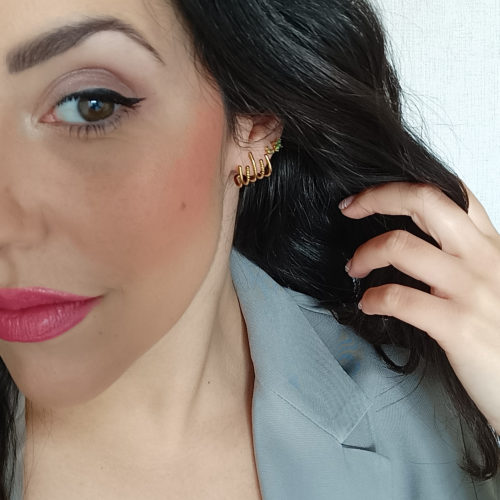 Pendientes AILEEN en acero dorado